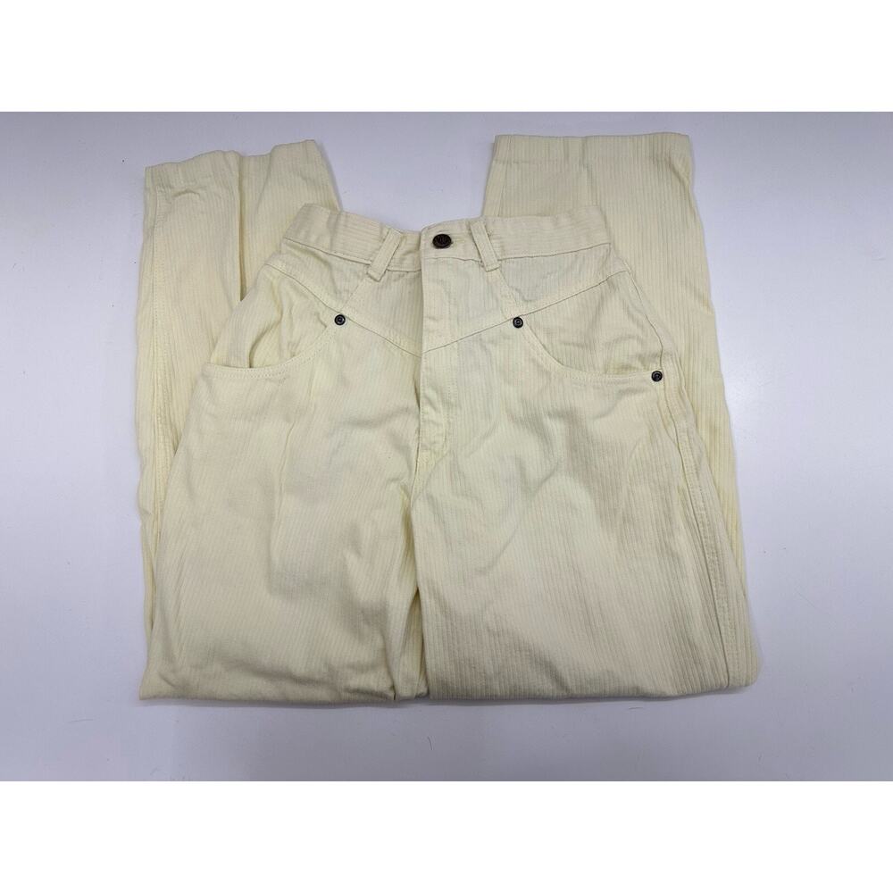 Organically Grown Womens Jeans Size 7 Yellow High Rise Denim Vintage